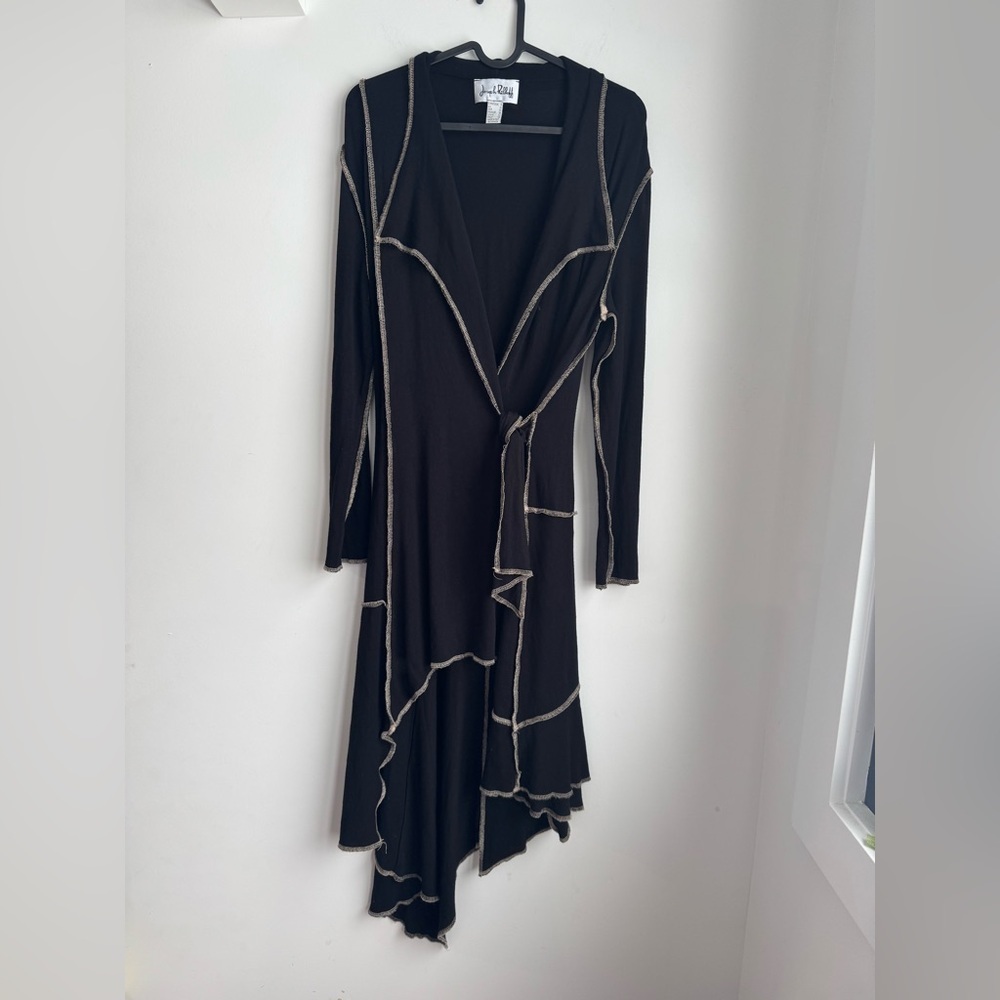 Jospeh Ribkoff Asymmetrical Wrap Rib Knit Dress